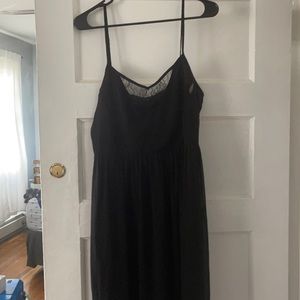 Black Maxi lace front dress.
